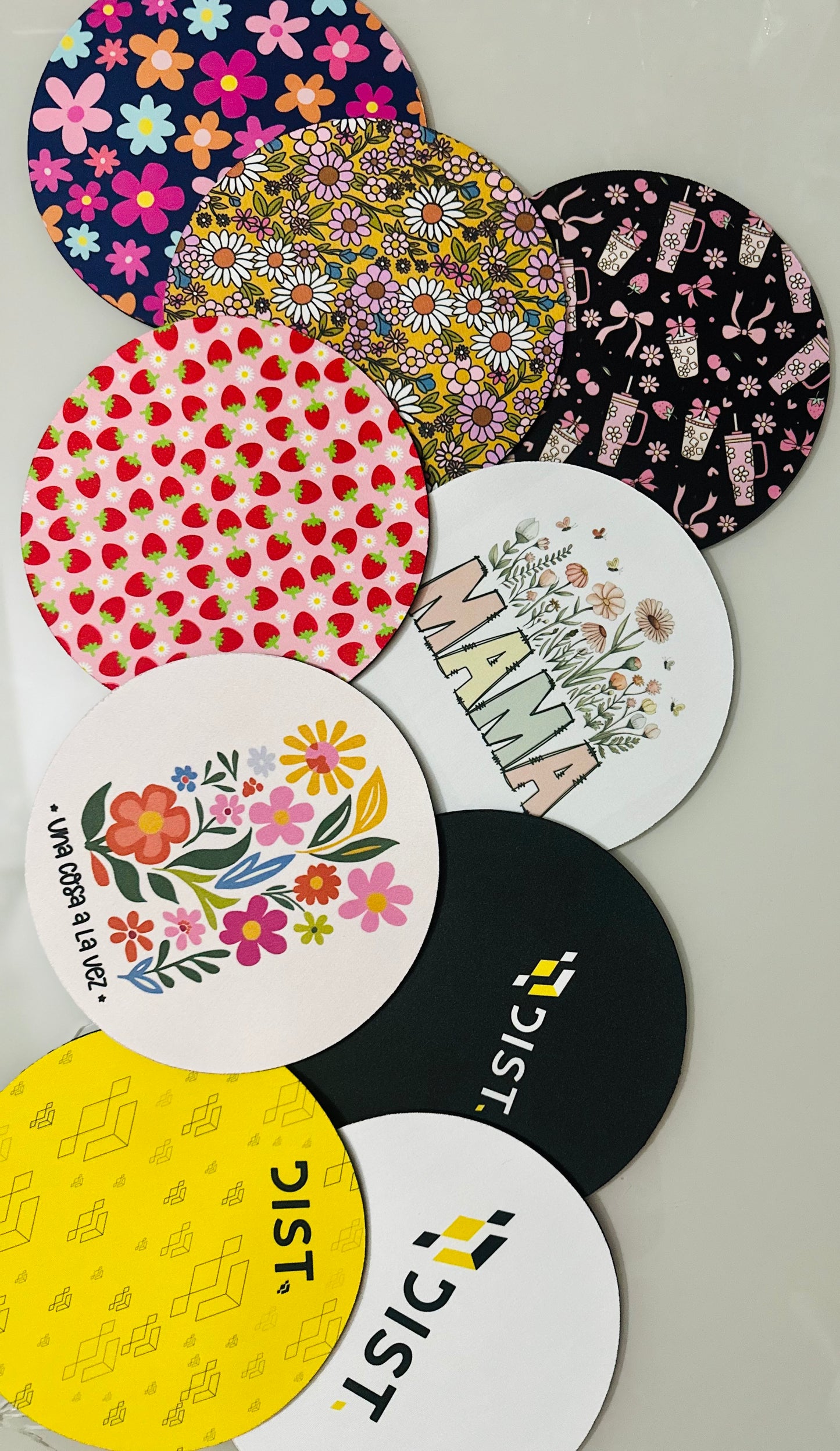 Customized Round Mouse Pads (Free Shipping) 100+ Designs to Choose From | Add Your Logo | Custom Made Mouse Pads for Corporate Gifts