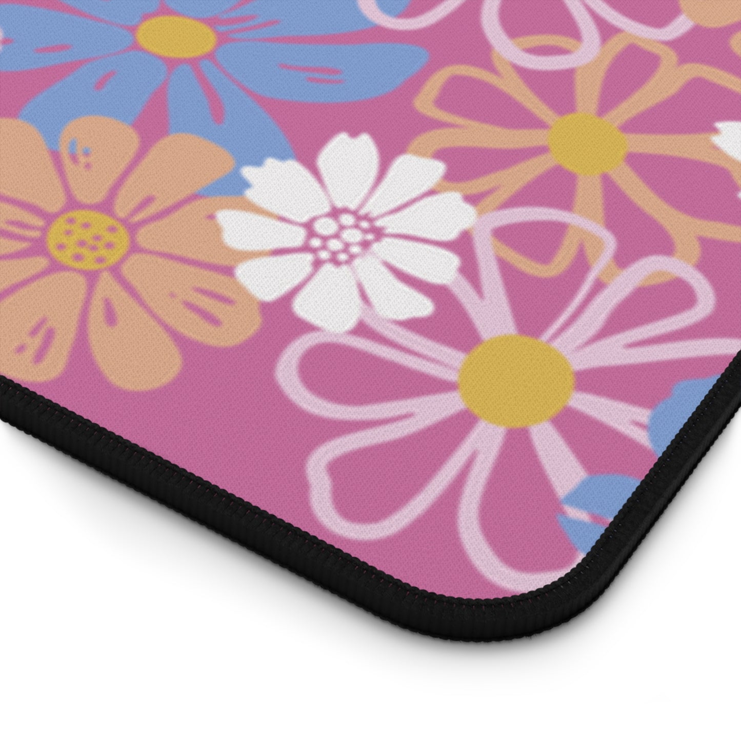 Spring Flowers Pink Desk Mat | Cute Desk Pad