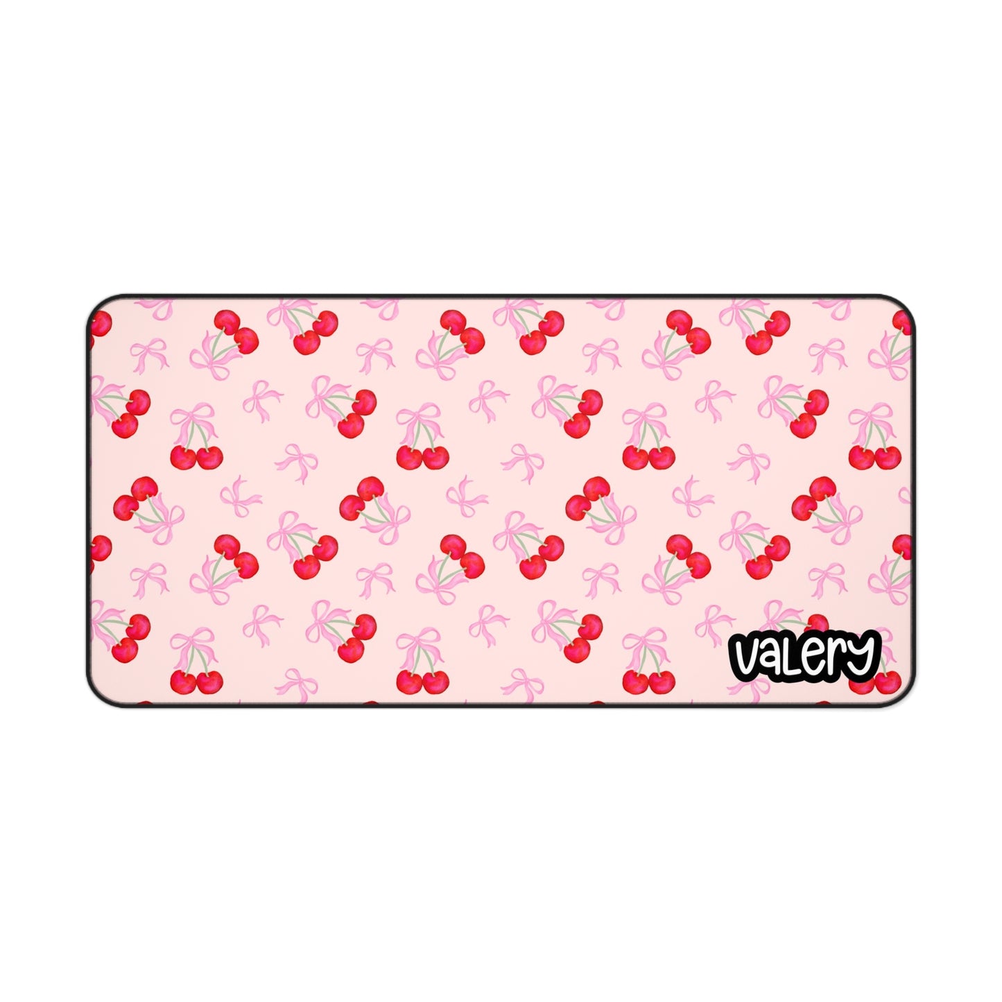 Cute Cherry Desk Mat, Gaming Mouse Pad, Cherry Blossom Desk Decor, Home Office Essentials, Gift for Students