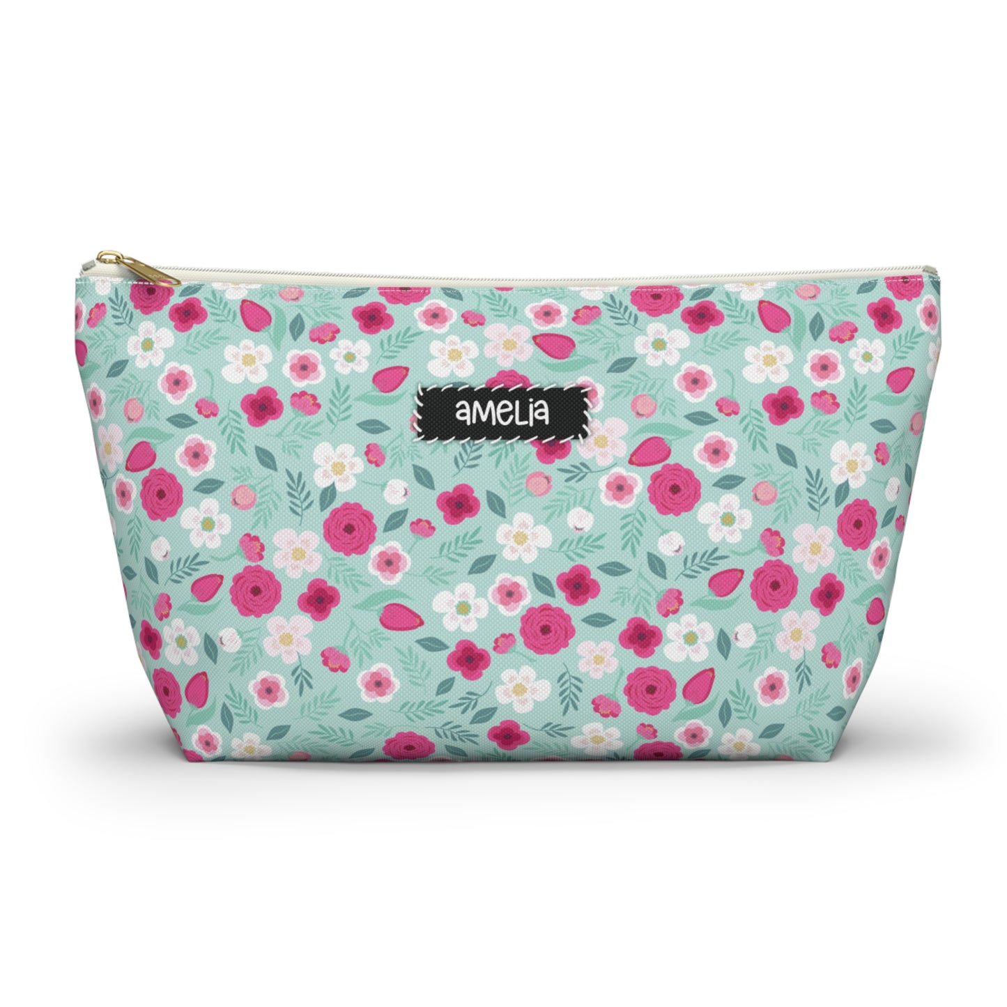 Personalized Floral Pouch | Floral Accesories Bag