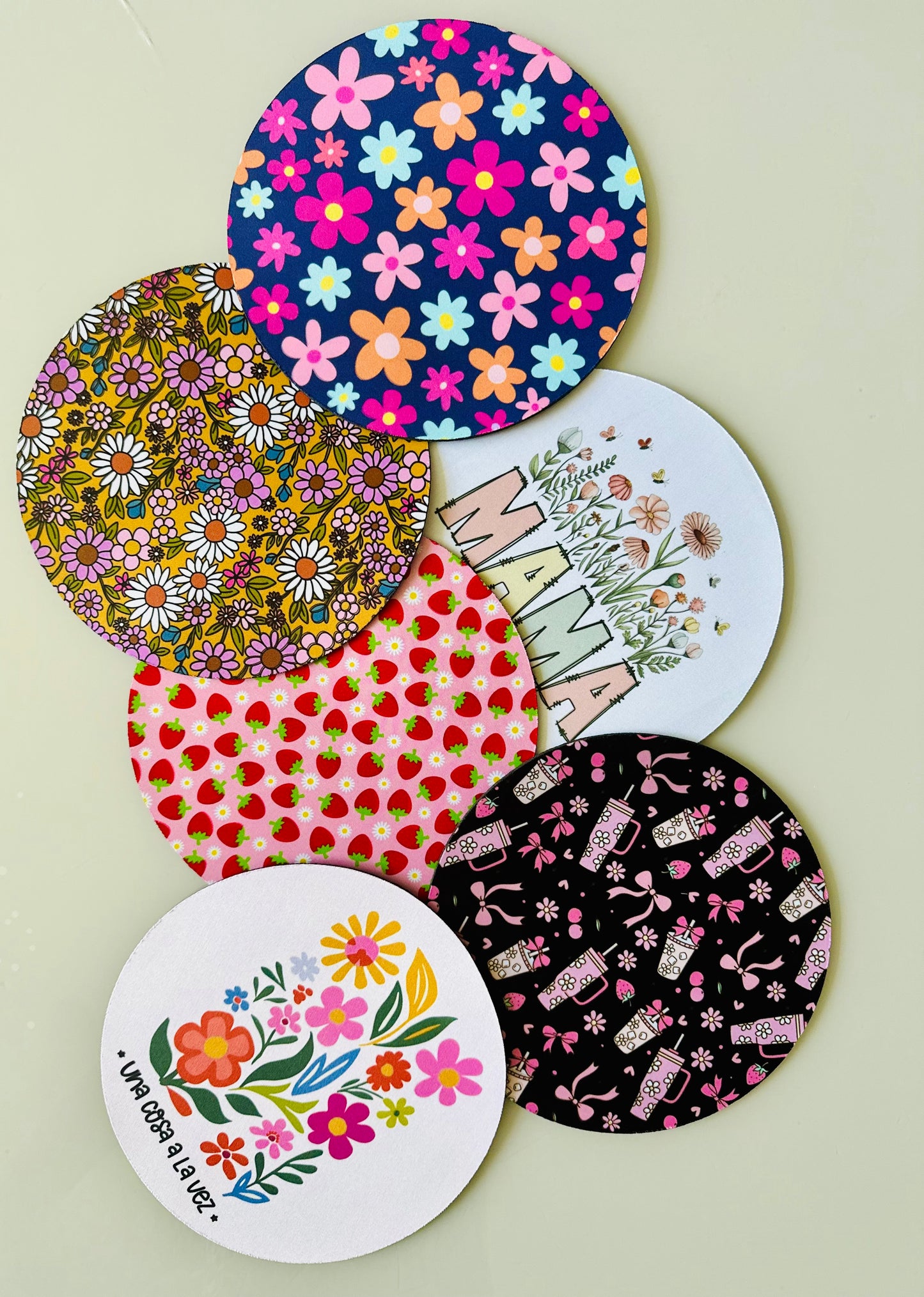 Matching mousepad, notebook, pen, pouch and bag charm/key chain lip balm holder - Personalization option available!
