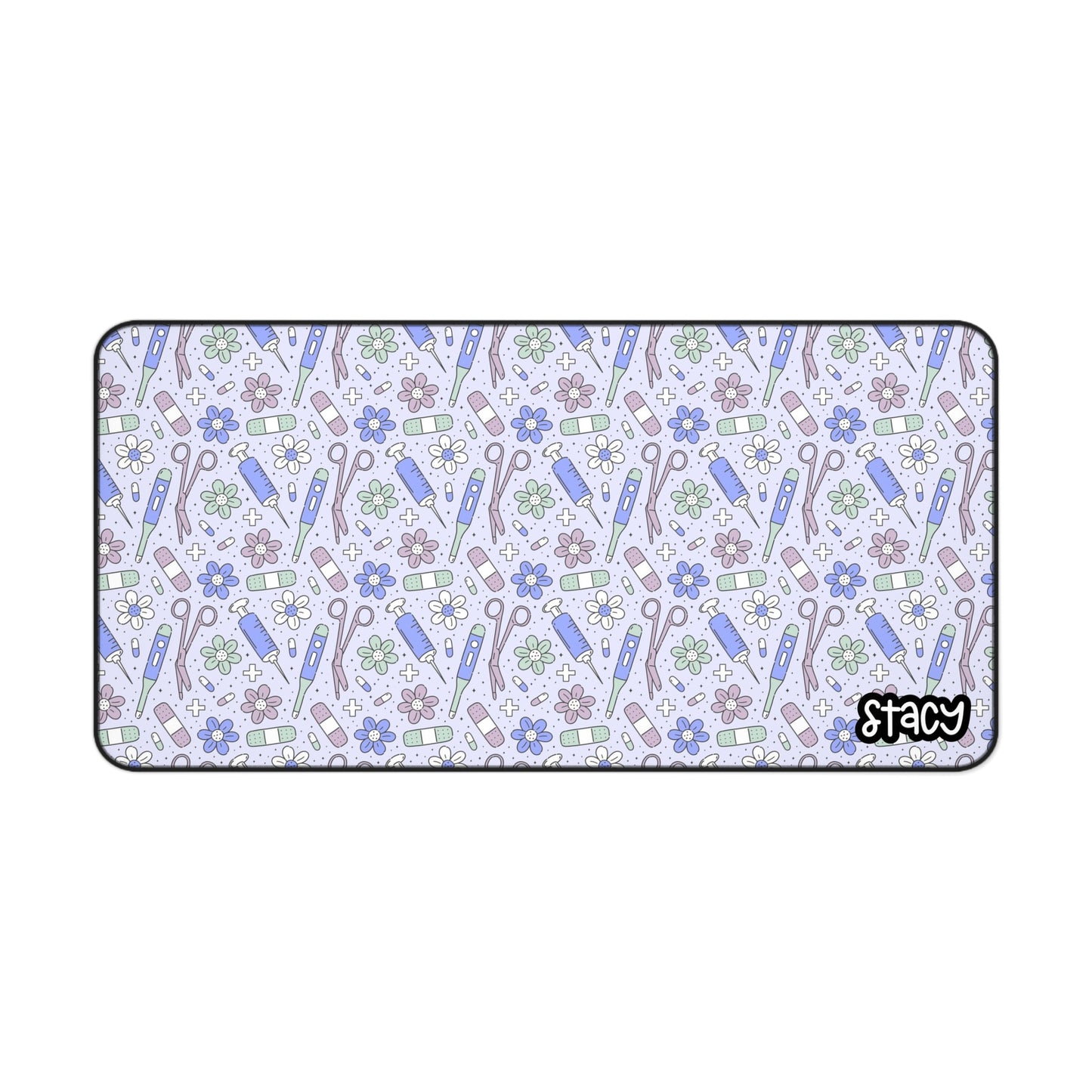 Cute Nurse Themed Desk Mat (purple), Nurse Mouse Pad, Doctor Themed Desk Mat, Doctor Mouse Pad, Office Decor, Gamer Mouse Pad, Gift for Her, Nurse Supplies, Nurse Gift Idea