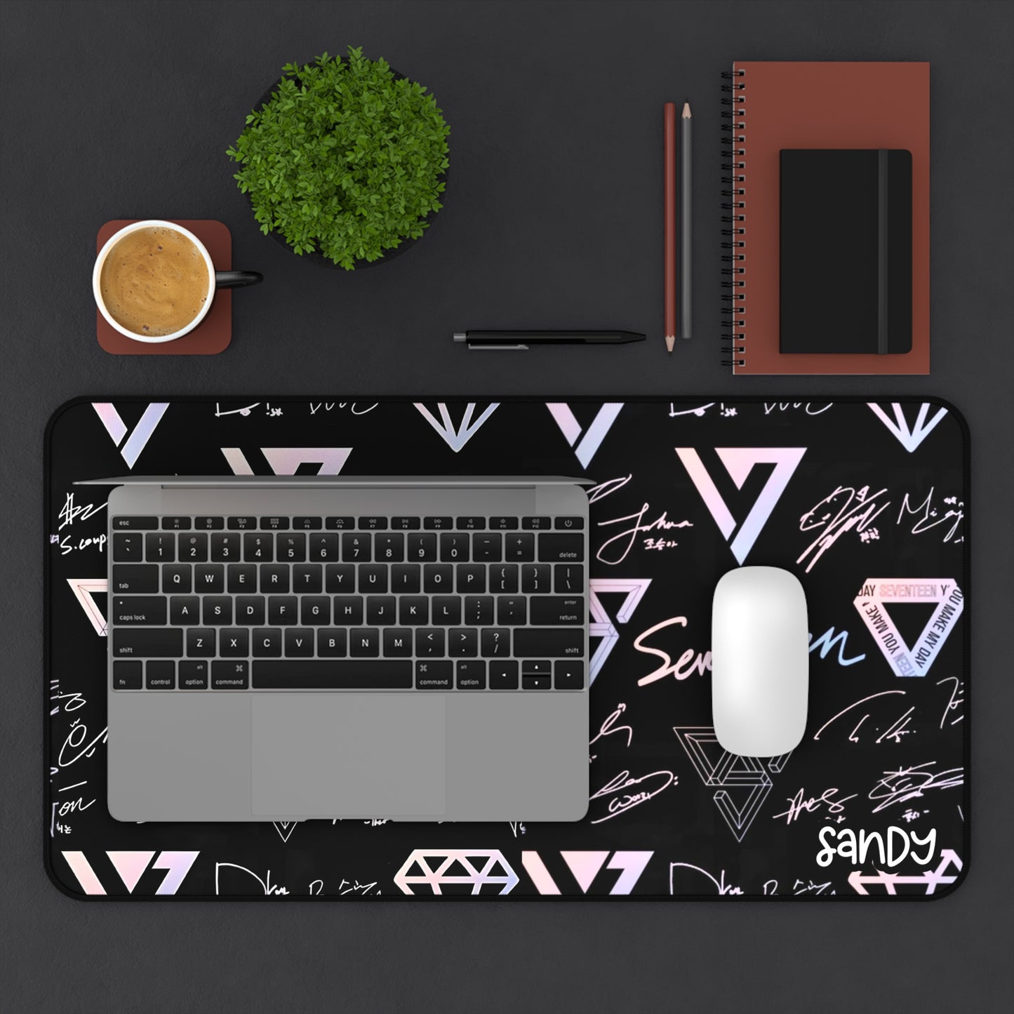 Seventeen Inspired Desk Mat, K-Pop Desk Accessory, Gaming Mat, Home Office Decor, Gift for Kpop Fans, kpop Mouse Pad