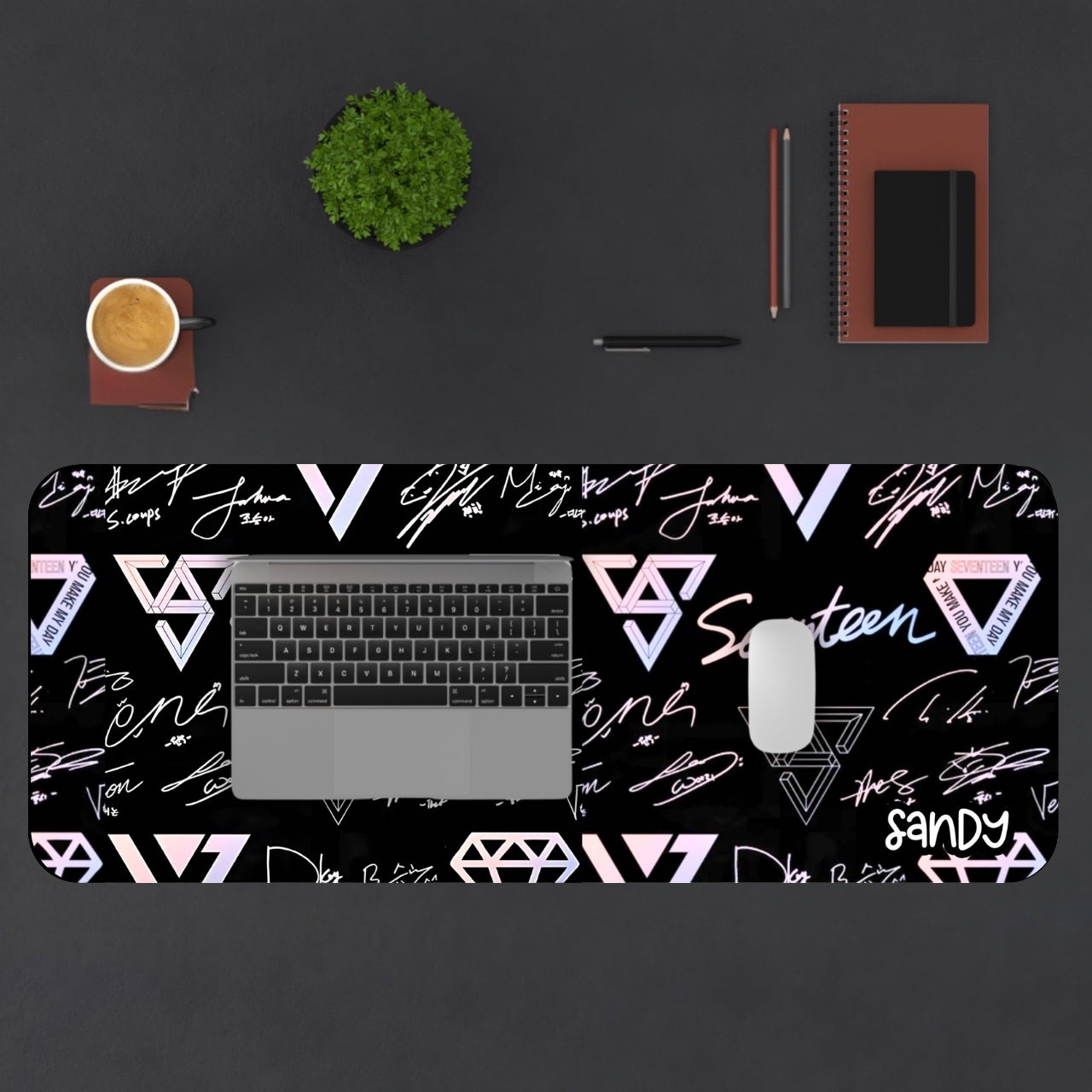 Seventeen Inspired Desk Mat, K-Pop Desk Accessory, Gaming Mat, Home Office Decor, Gift for Kpop Fans, kpop Mouse Pad