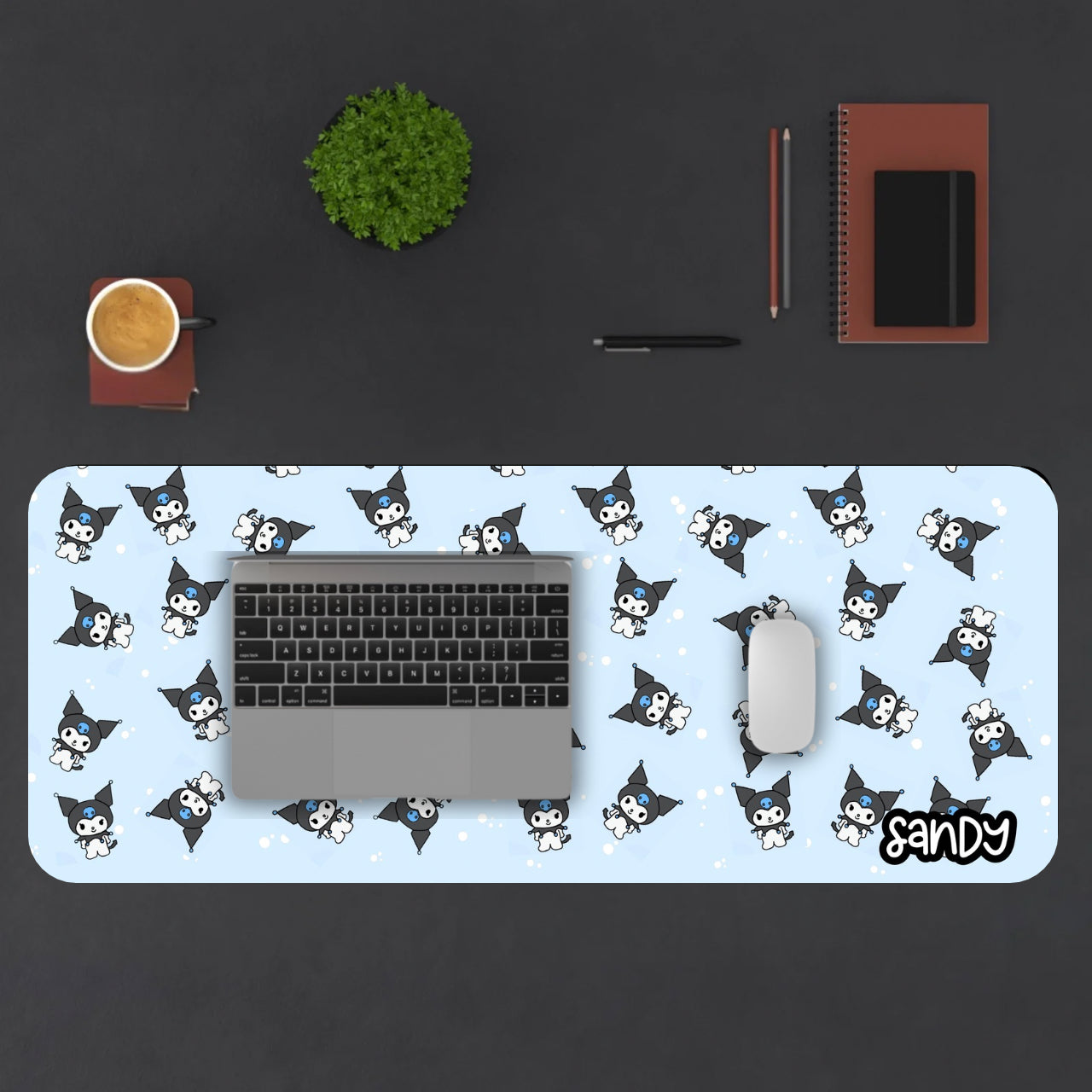 Cute Kuromi Desk Mat - Kuromi Lover Gift, Office Decor, Mouse Pad, Home Office Accessories, Sanrio Themed Gift