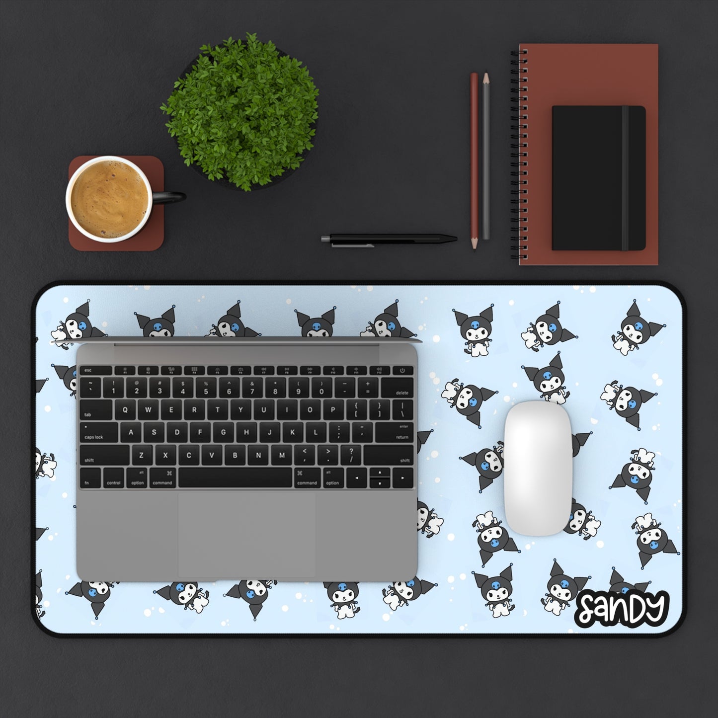 Cute Kuromi Desk Mat - Kuromi Lover Gift, Office Decor, Mouse Pad, Home Office Accessories, Sanrio Themed Gift