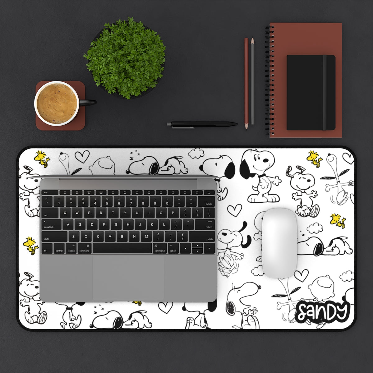 Cute Snoopy Desk Mat, Office Decor, Gift for Dog Lovers, Cute Mouse Pad, Valentine’s Day Gift, Cartoon Desk Accessory