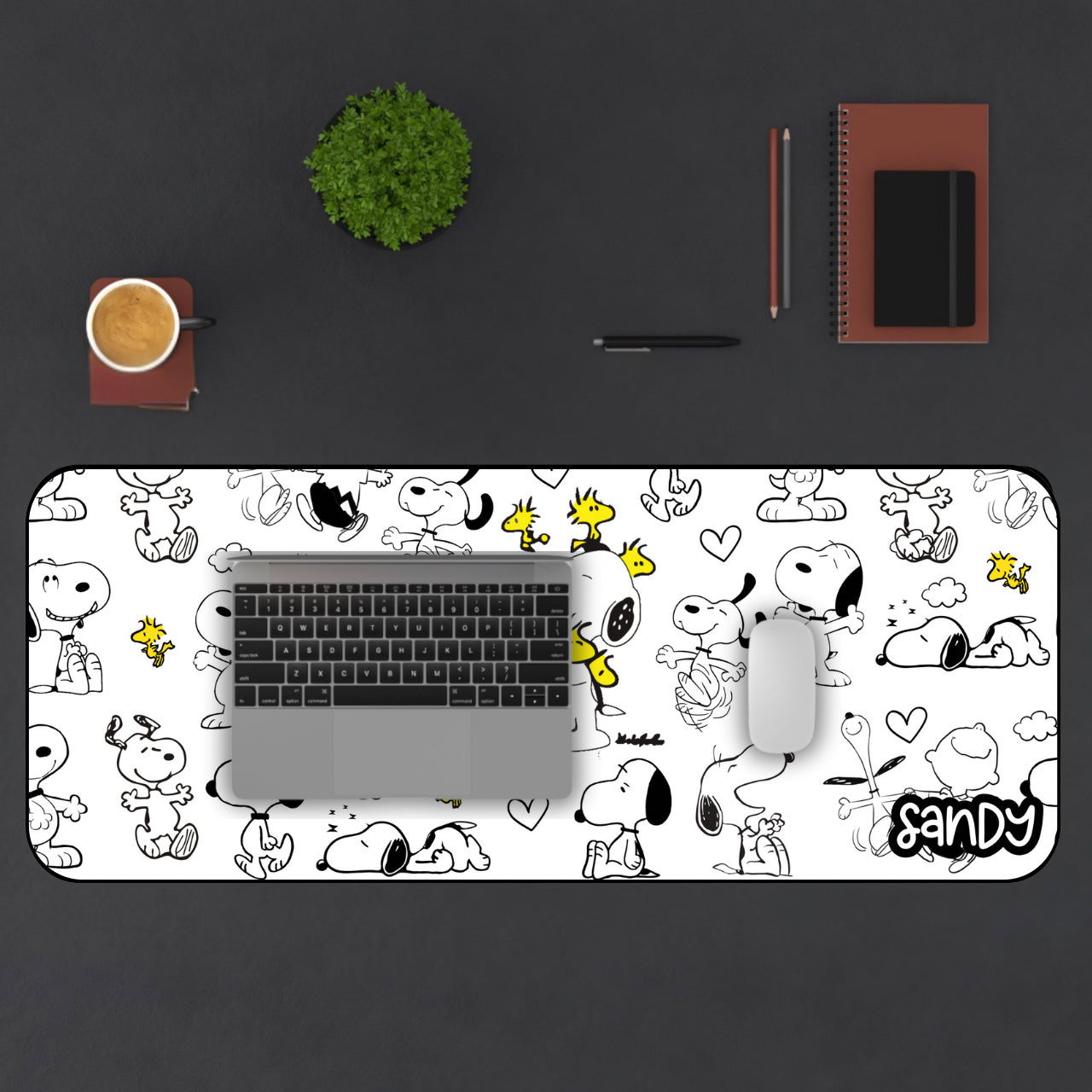 Cute Snoopy Desk Mat, Office Decor, Gift for Dog Lovers, Cute Mouse Pad, Valentine’s Day Gift, Cartoon Desk Accessory