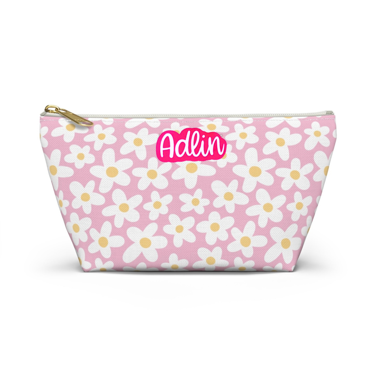 Personalized Retro Floral Pouch | Floral Accesories Bag