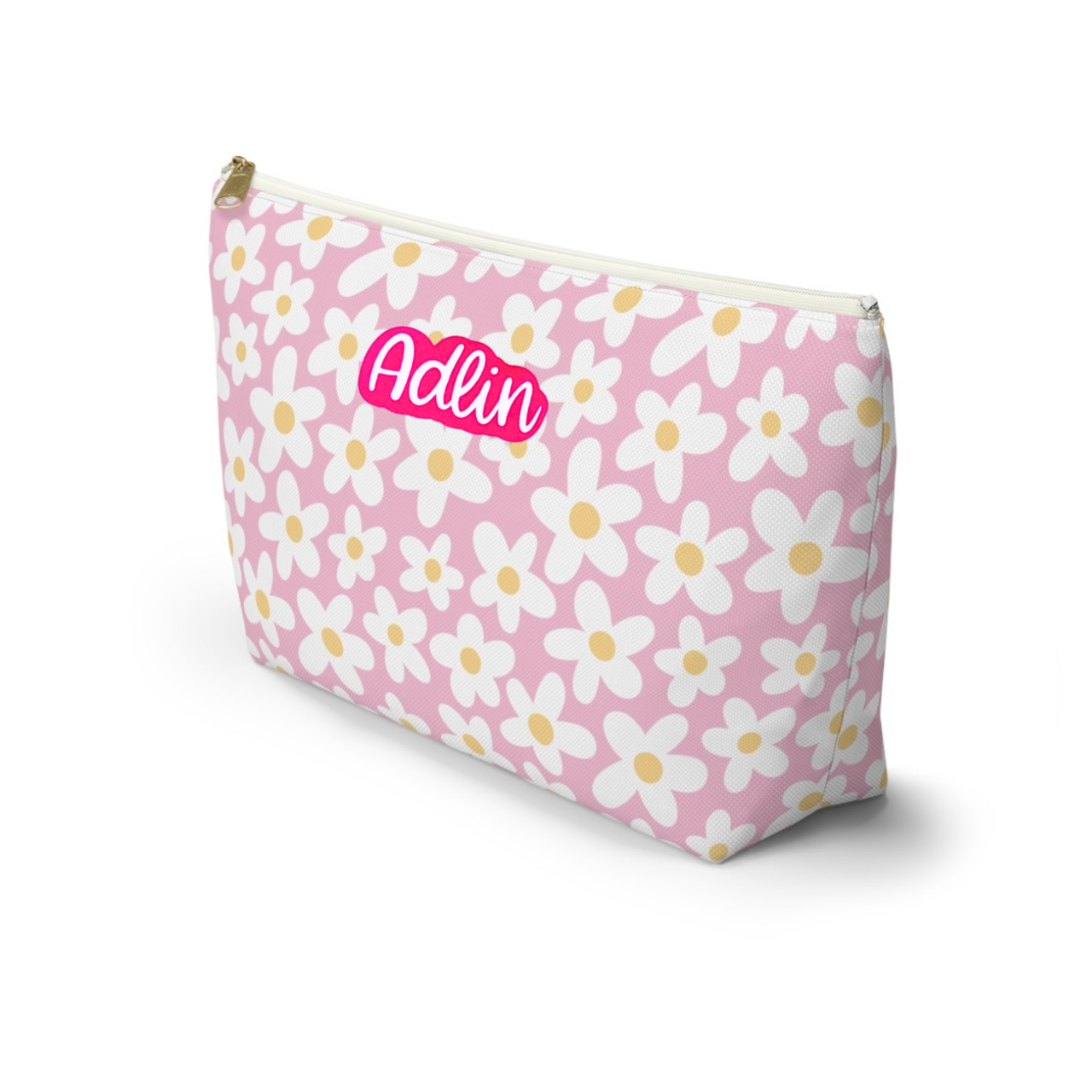 Personalized Retro Floral Pouch | Floral Accesories Bag