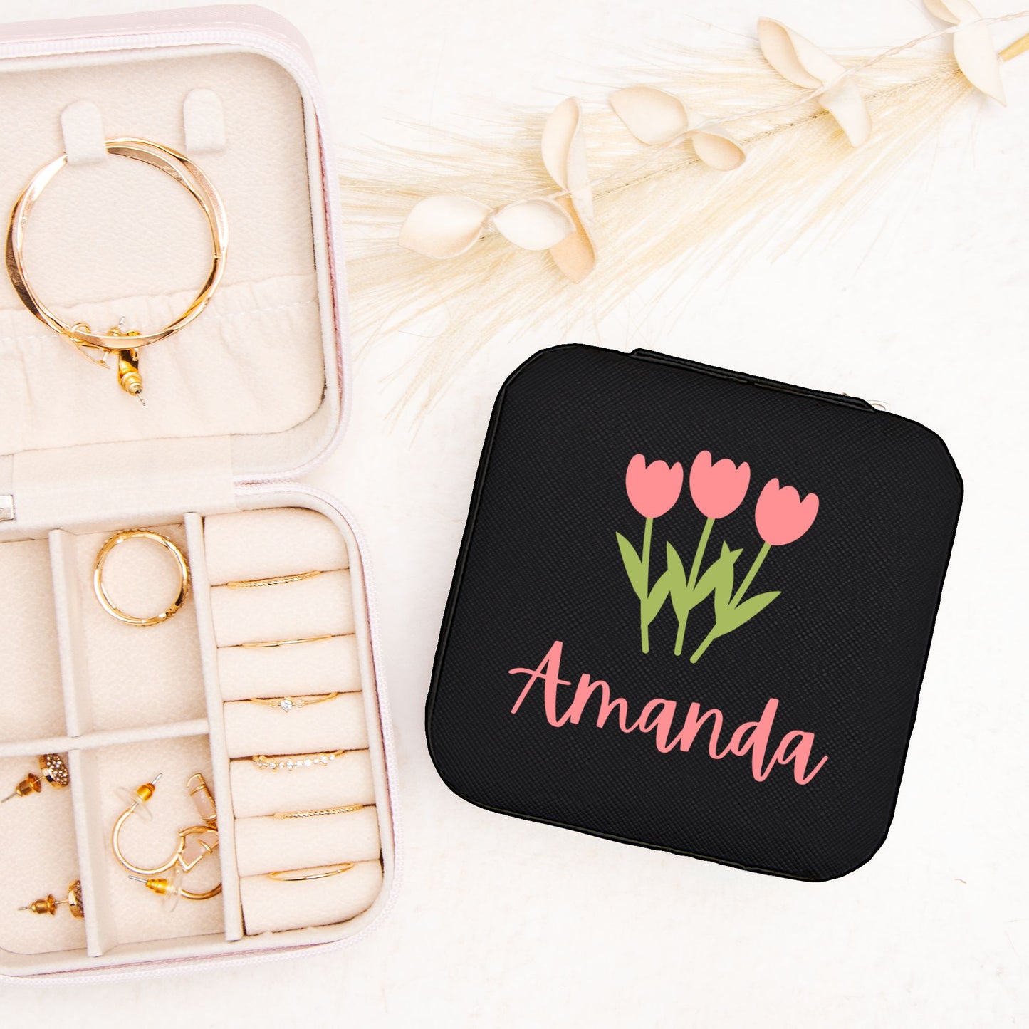 Personalized Jewelry Box / Jewelry Travel Case