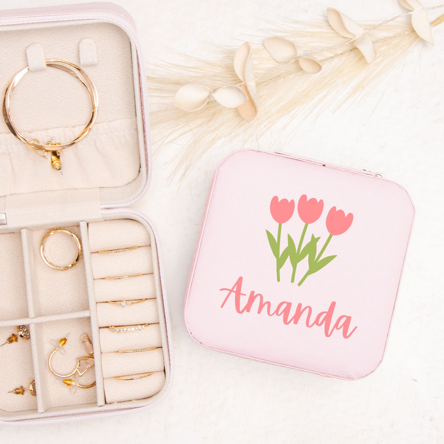 Personalized Jewelry Box / Jewelry Travel Case