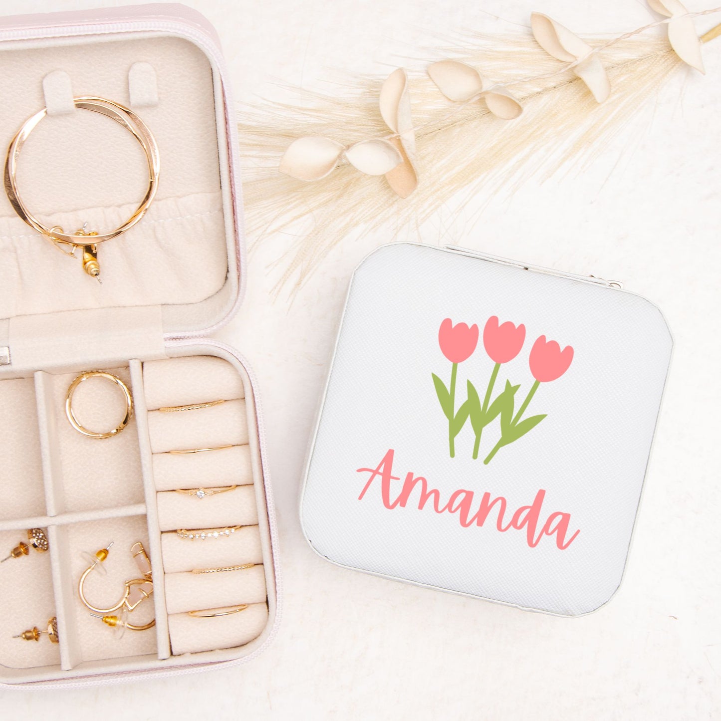 Personalized Jewelry Box / Jewelry Travel Case