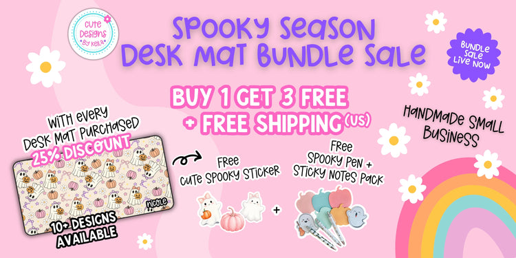 Halloween & Fall Desk Mats Collection - on Sale 25% Discount + Free Shipping