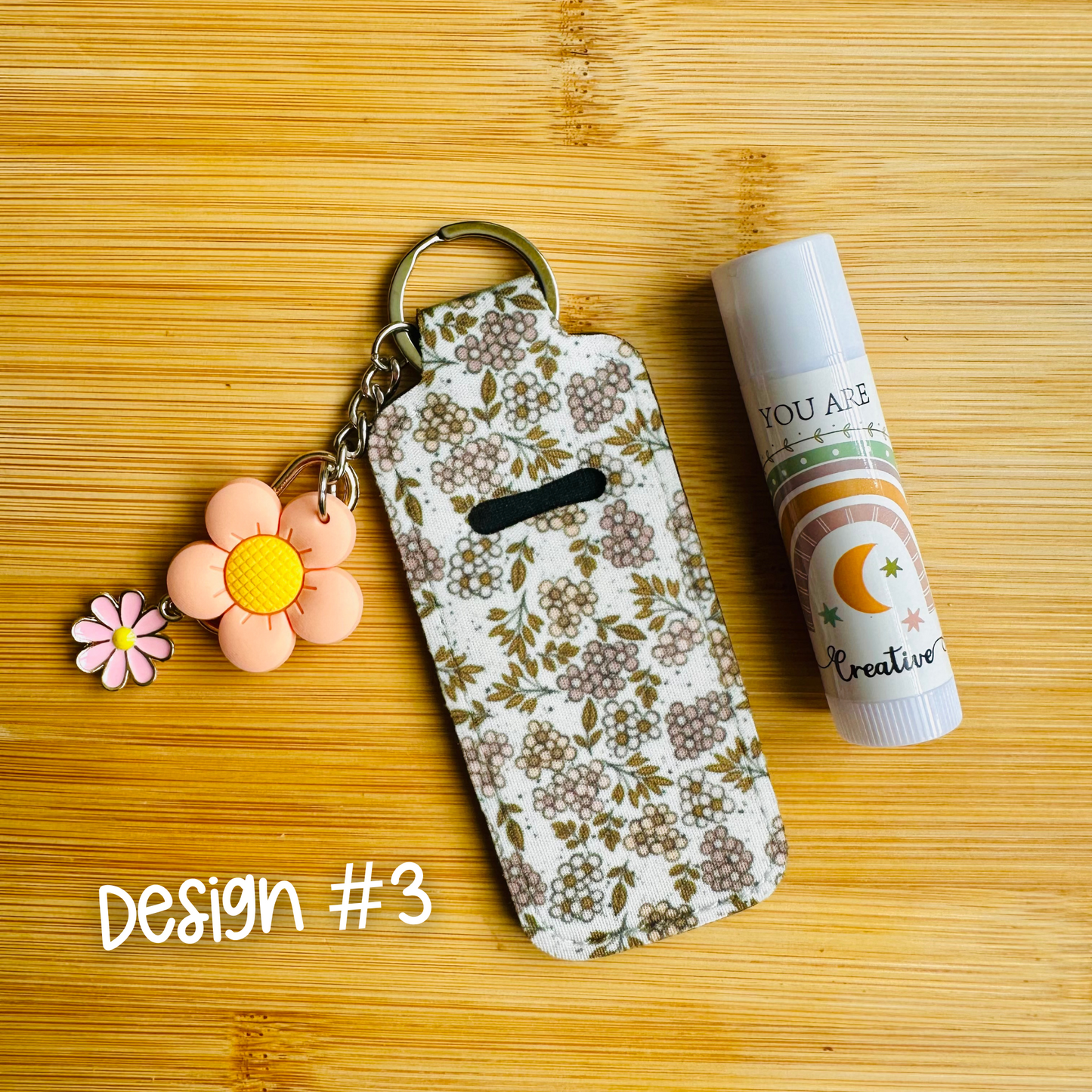 Lip Balm Keychain Holder with Free Lip Balm & Mystery Charms | Cute Bag Charm | Personalized Bag Charm - Free Shipping