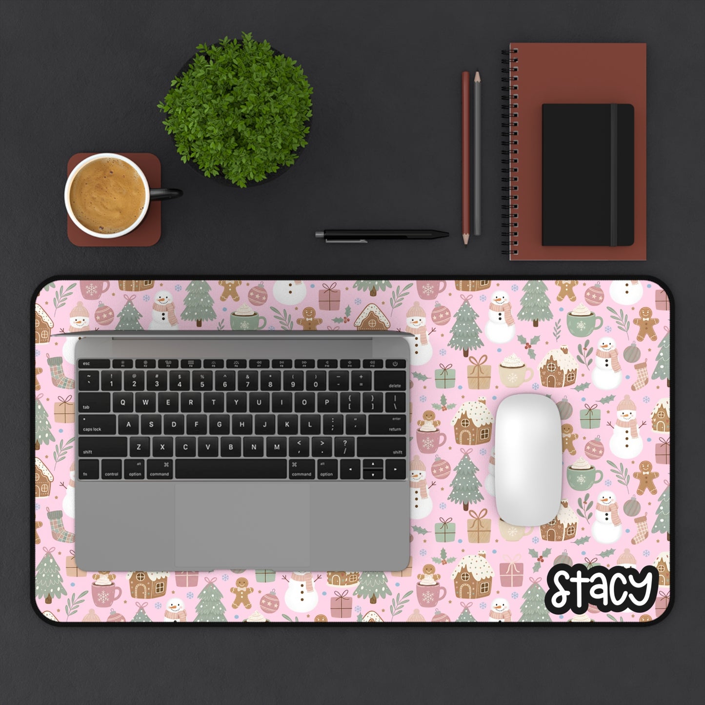 Cozy Holiday Desk Mat (pink)