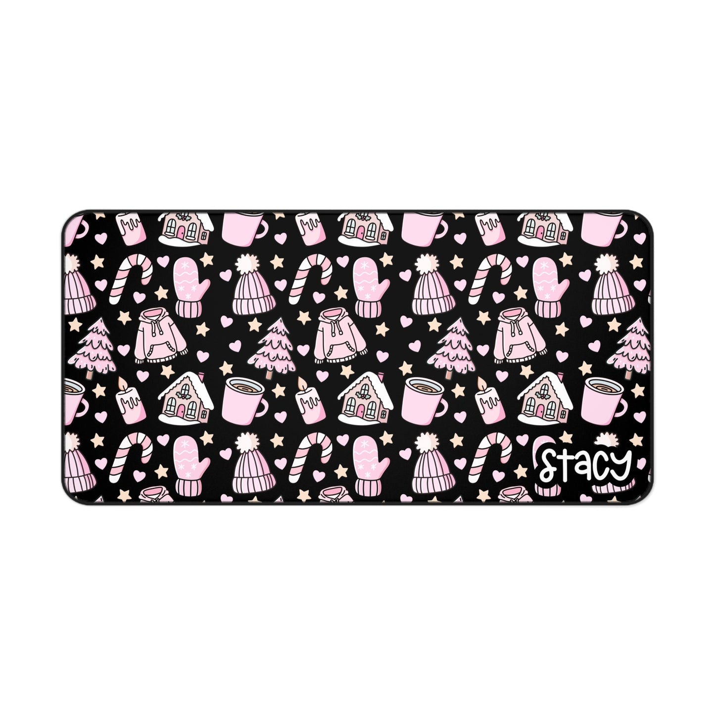 Cozy Holiday Desk Mat with Winter Wonderland Design