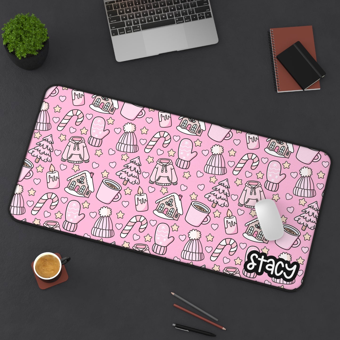 Cozy Desk Mat with Holiday Patterns