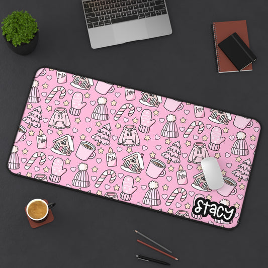 Cozy Desk Mat with Holiday Patterns