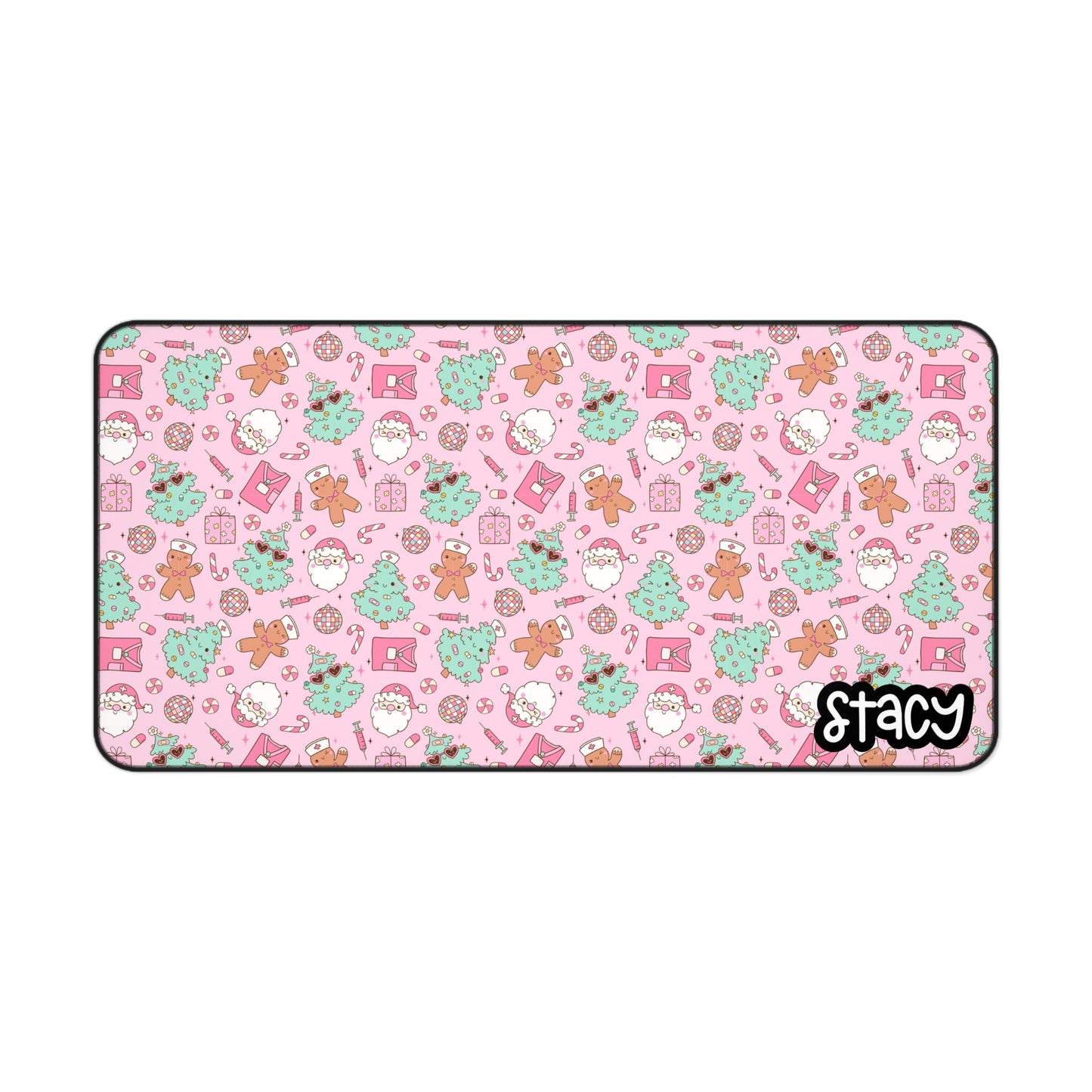 Nurse Christmas Themed Desk Mat | Holiday Desk Mat for Nurse