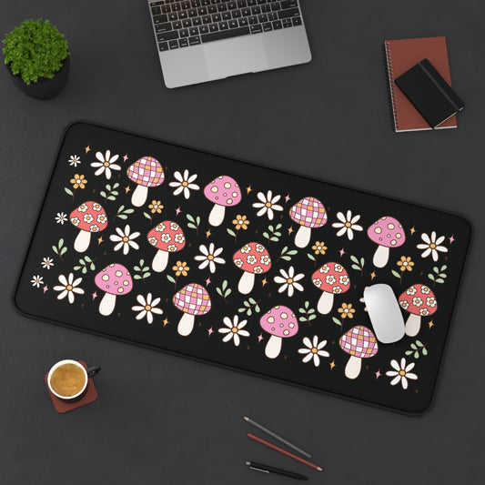 Floral Mushrooms Desk Mat