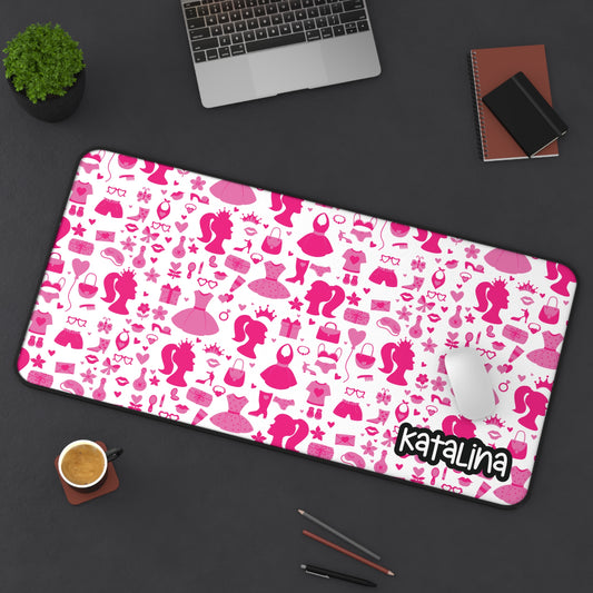 Personalized Barbie Desk Mat