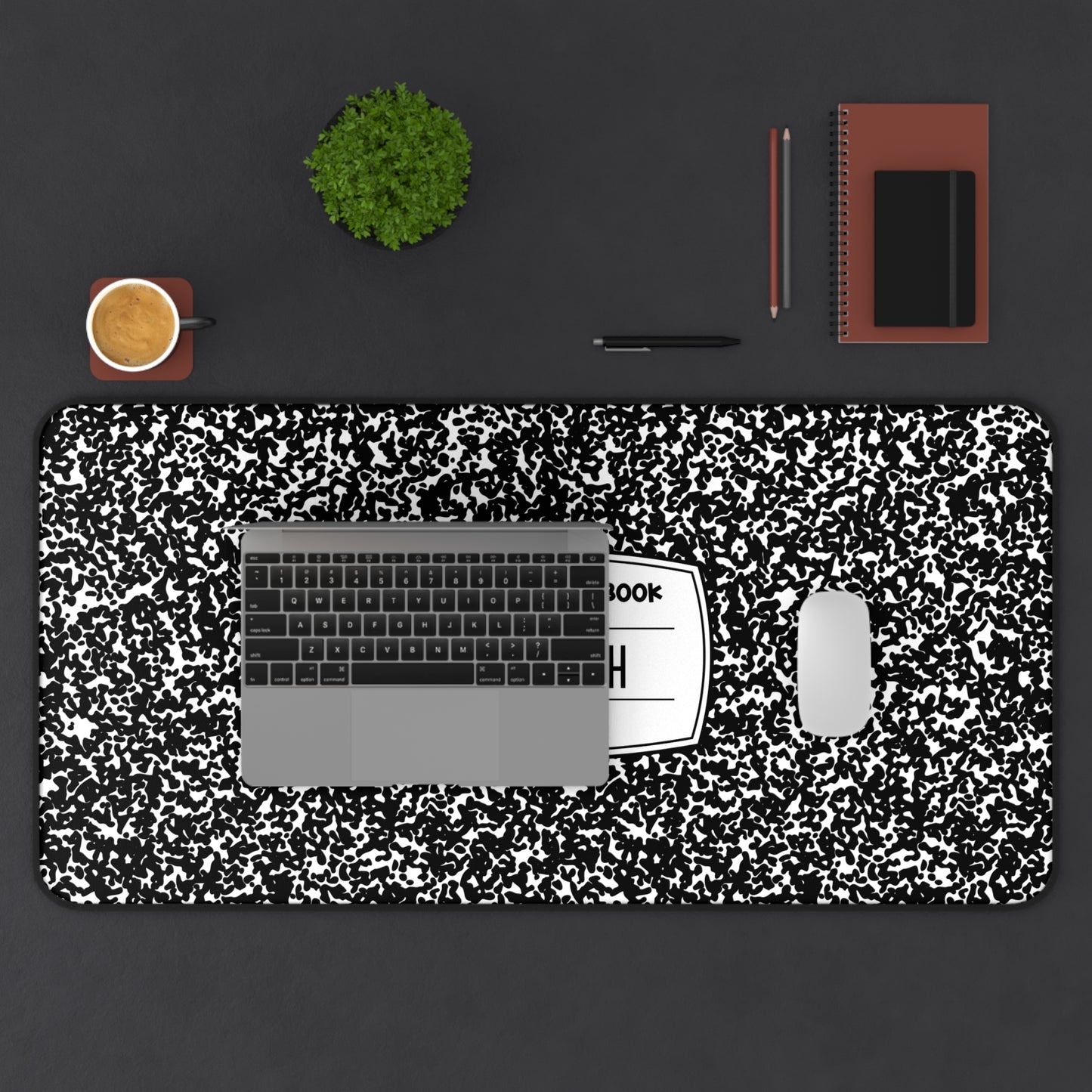 Mr. Composition Notebook Desk Mat | Personalized Male Teacher Mousepad
