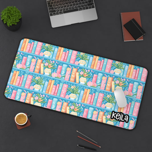 Personalized Desk Mat | Cute Booklover Desk Pads