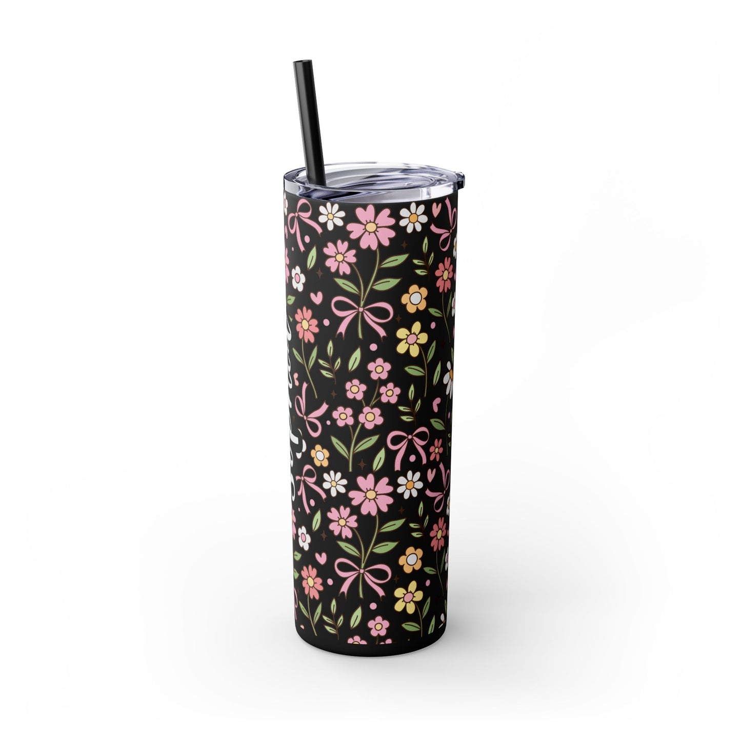 Personalized Matte Skinny Tumbler with Straw, 20oz