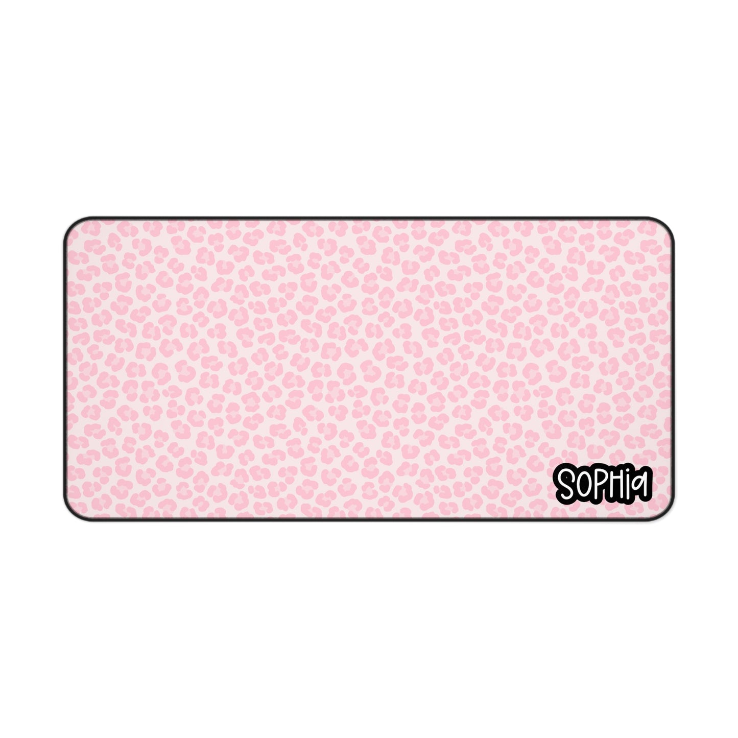 Pink Leopard Desk Mat — Personalized Leopard Mousepad