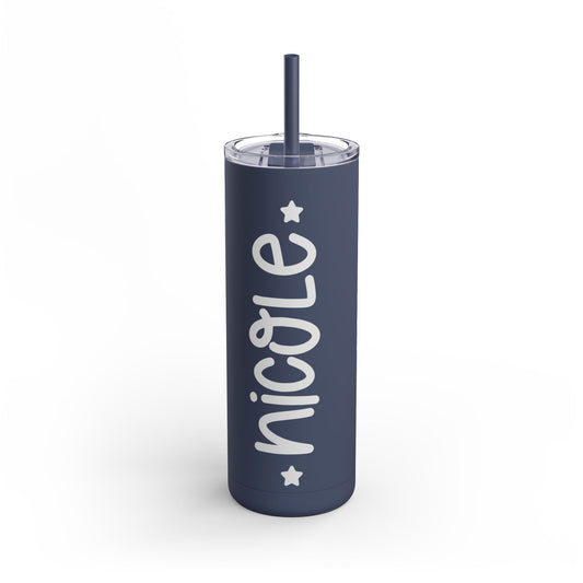 Personalized Skinny Matte Tumbler, 20oz