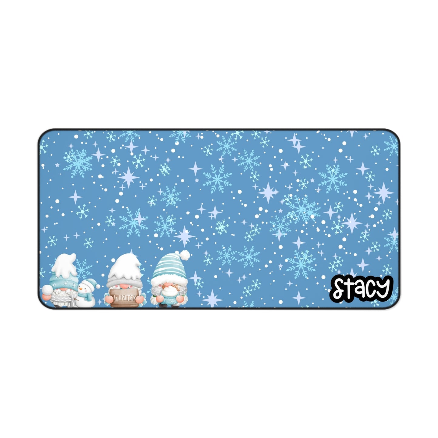 Gnomes Winter Wonderland Desk Mat