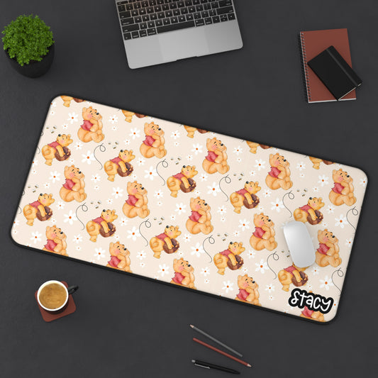Winnie the Pooh Desk Mat, Pooh Bear Desk Mat, Winnie the Pooh Mousepad, Whimsical Animal Desk Mat, Cute Desk Accessories, Office Decor, Mouse Pad, Gift for Gamers, Kids Room, Animal Lovers