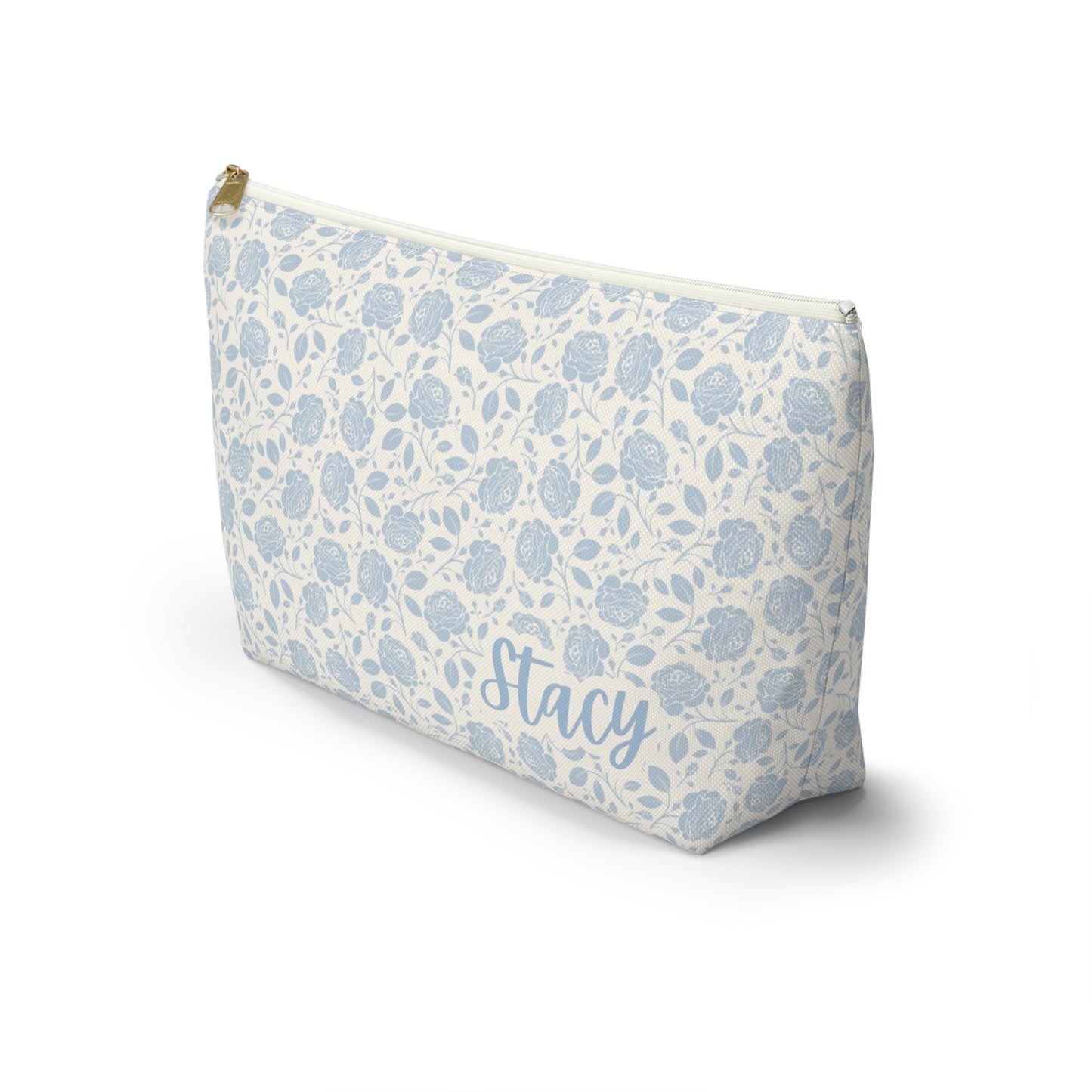 Personalized Pouch | Blue Floral Accesories Bag