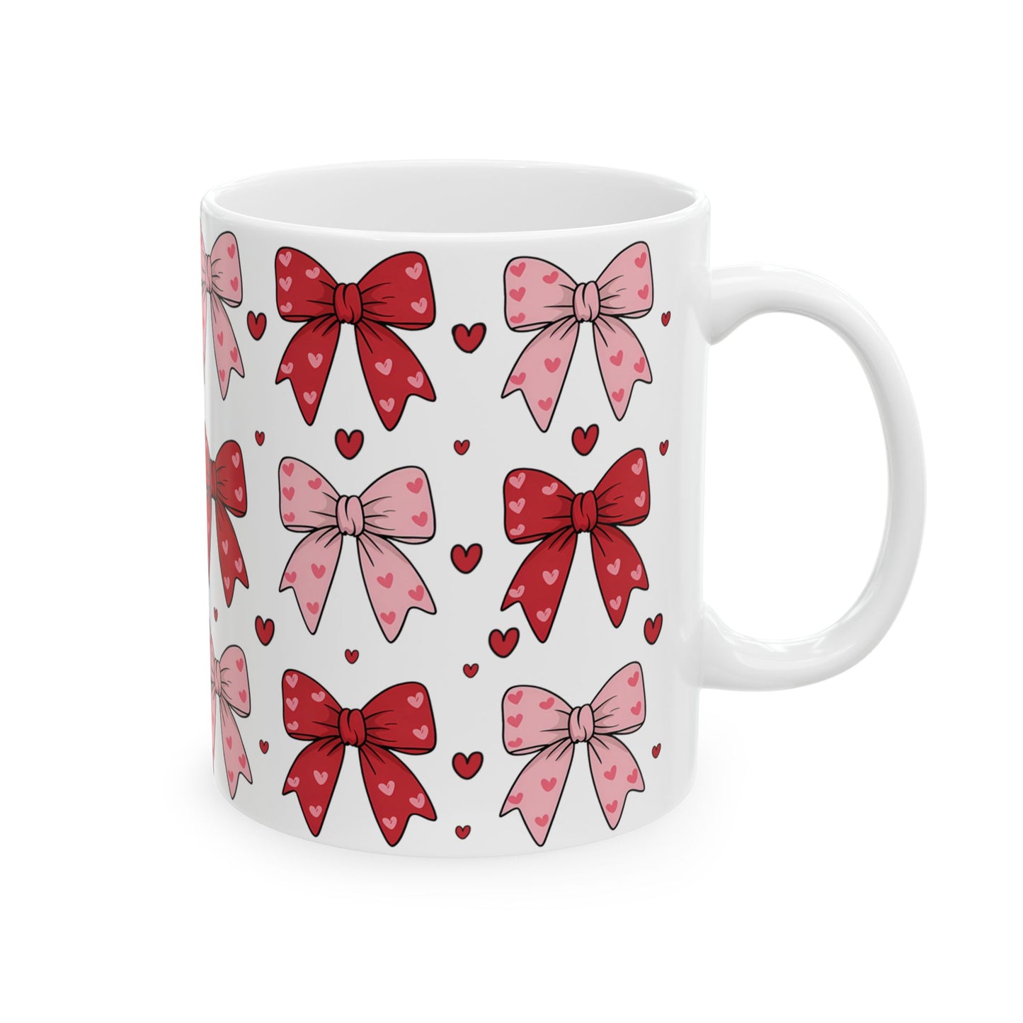 Coffee Mug (11oz) - Valentine’s Coquette Bows