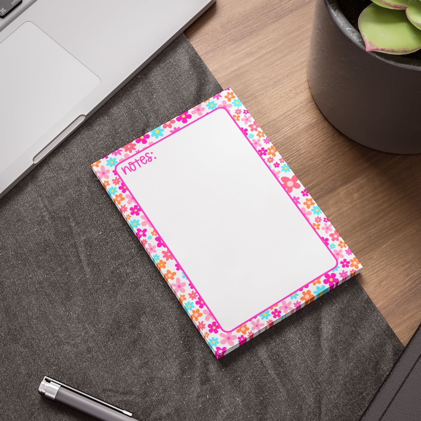 Flower Pattern Post-it® Note Pads - Bright & Colorful Sticky Notepad for Everyday Use