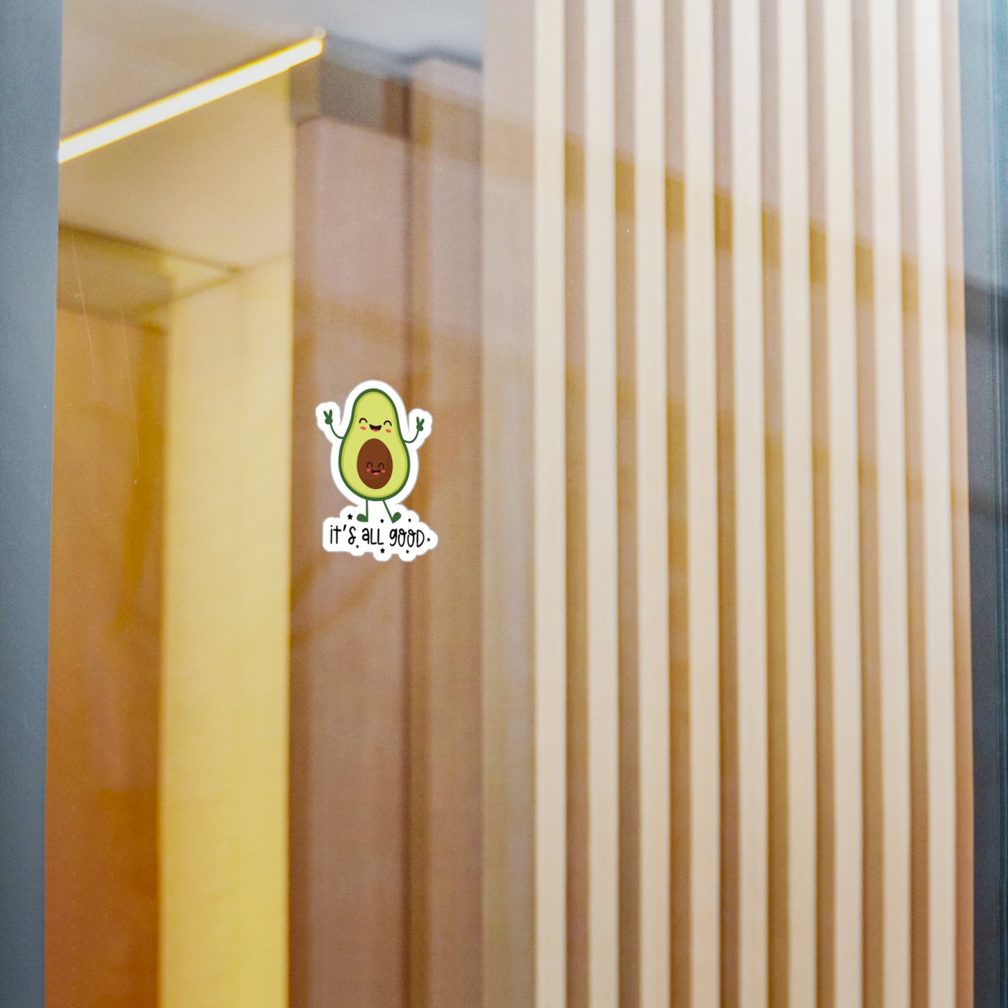 Cute Dancing Avocado 'It's All Good' Quote Sticker
