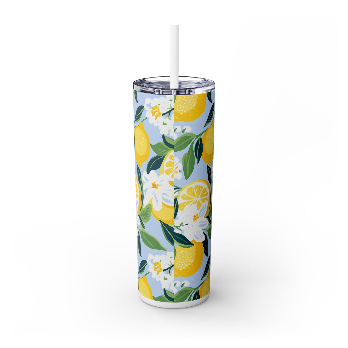Personalized Lemon Lime Skinny Tumbler with Straw, 20oz