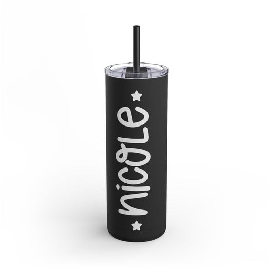 Personalized Skinny Matte Tumbler, 20oz
