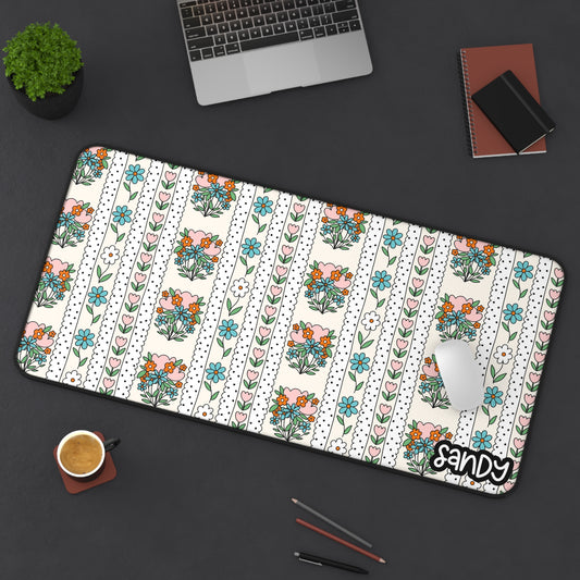 Floral Desk Mat – Perfect Workspace Addition for Home Office, Gift for Students, Computer Accessories, Desk Organizer, Cozy Decor