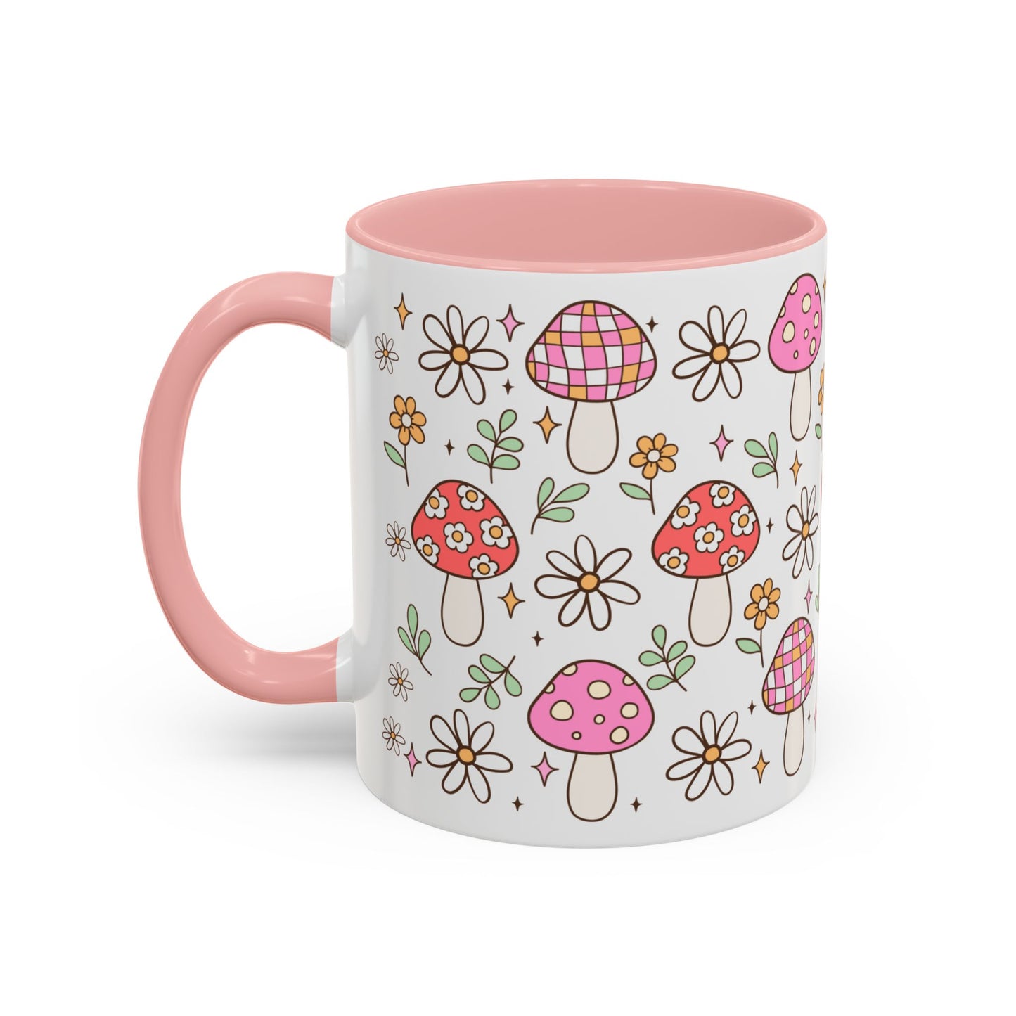 Whimsical Mushroom Coffee Mug - Floral Design for Nature Lovers