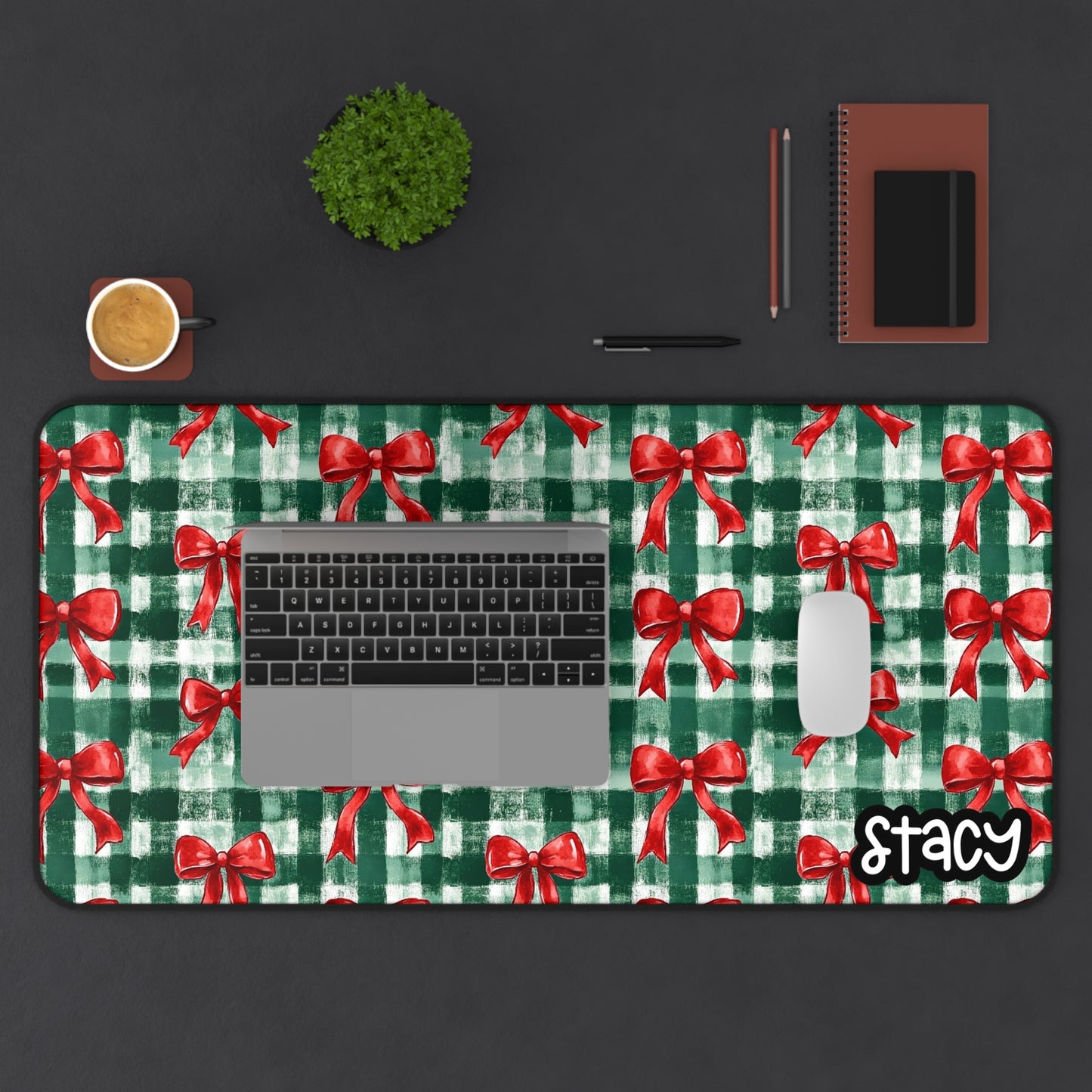 Red Christmas Bows Desk May