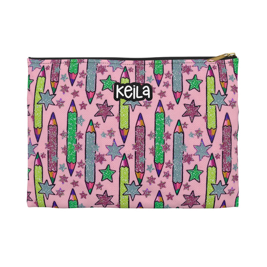 Teacher Pencil Case | Teacher Accessory Pouch with Colorful Bow Design - Perfect Gift for Educators