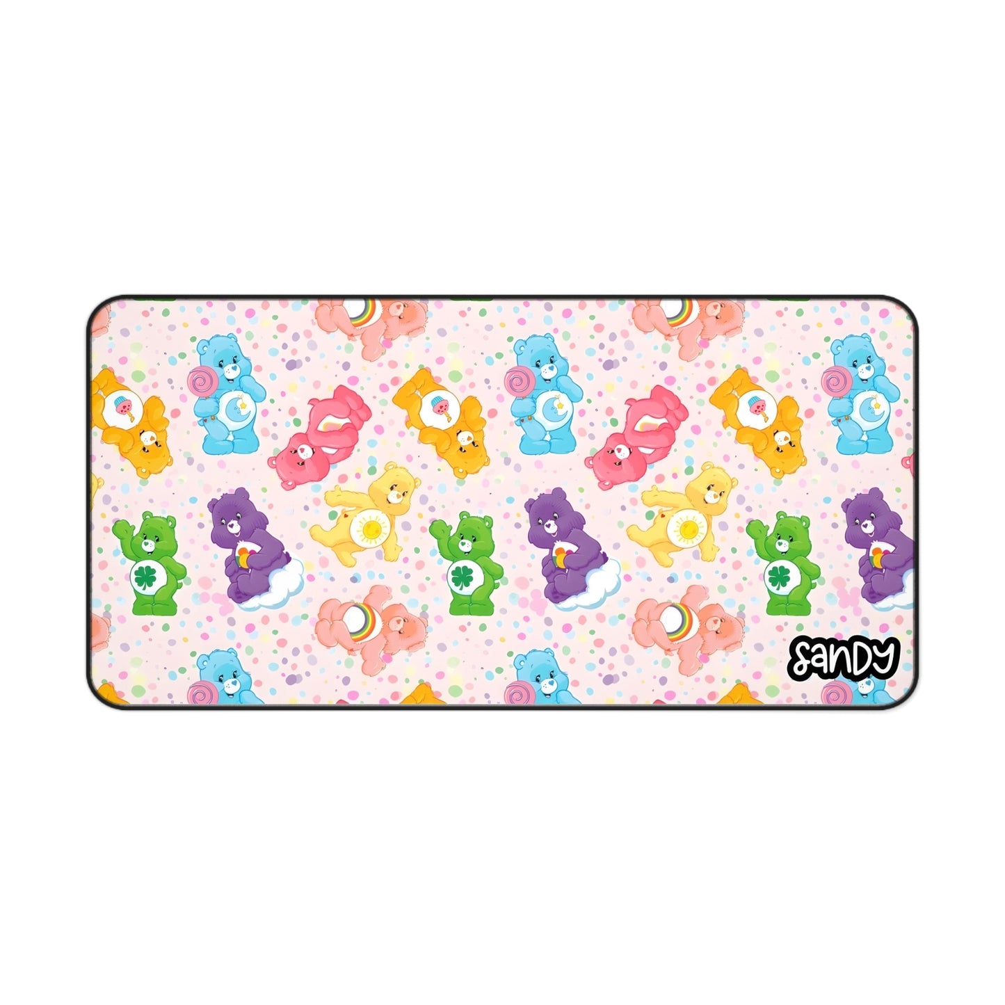 Care Bears Pattern Desk Mat — Cute Pastel Gaming & Work Mousepad