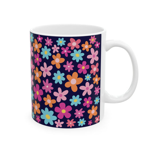 Colorful Floral Ceramic Mug - 11oz & 15oz