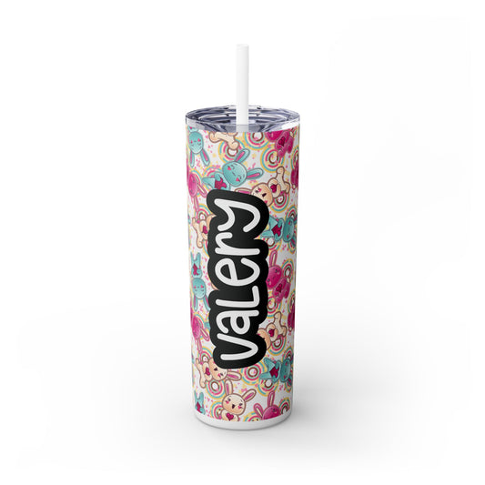 Personalized Skinny Tumbler with Straw, 20oz