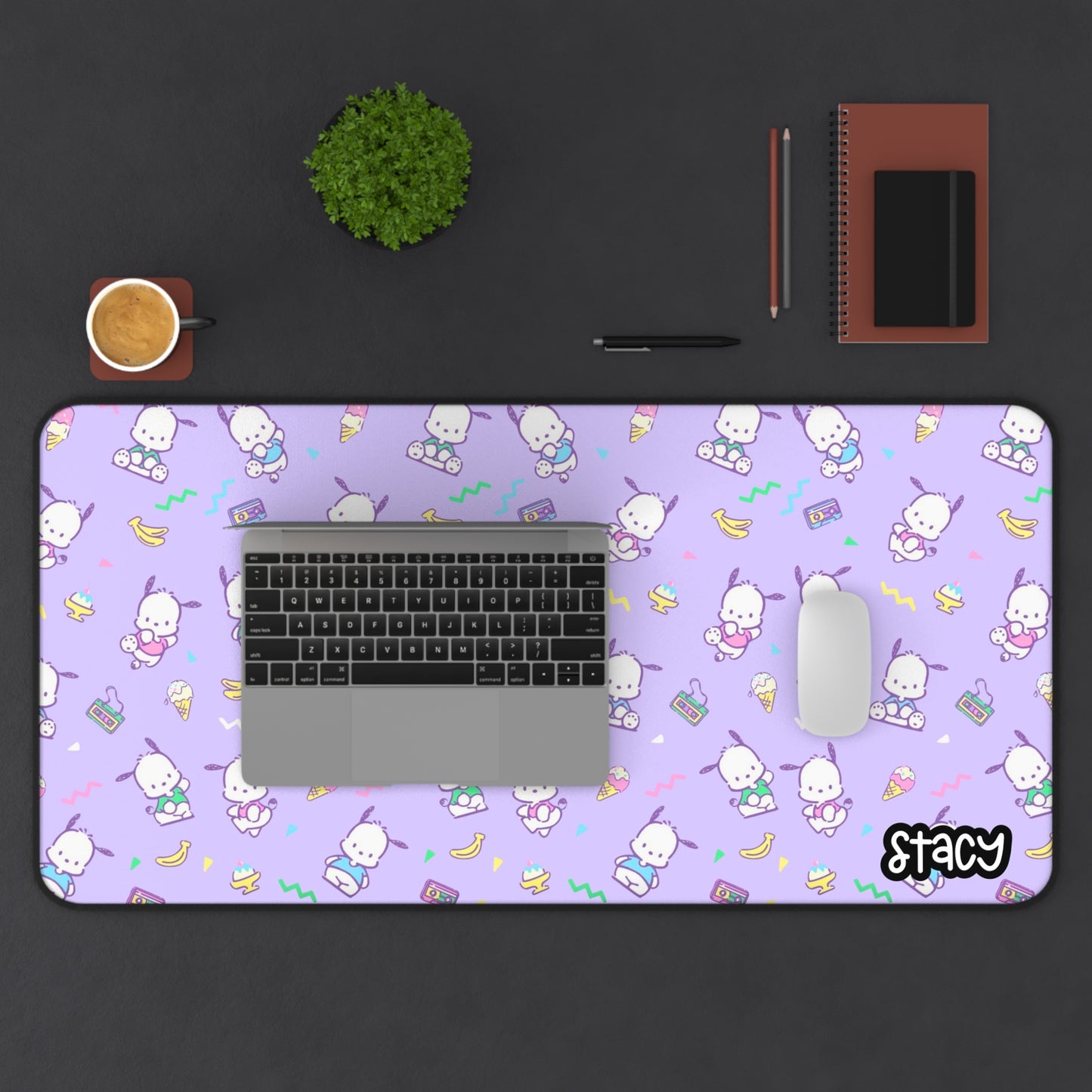 Cute Pochacco Desk Mat, Cute Desk Mat for Gamers, Office Decor, Gift for Students, Work from Home Essential, Kawaii Mouse Pad