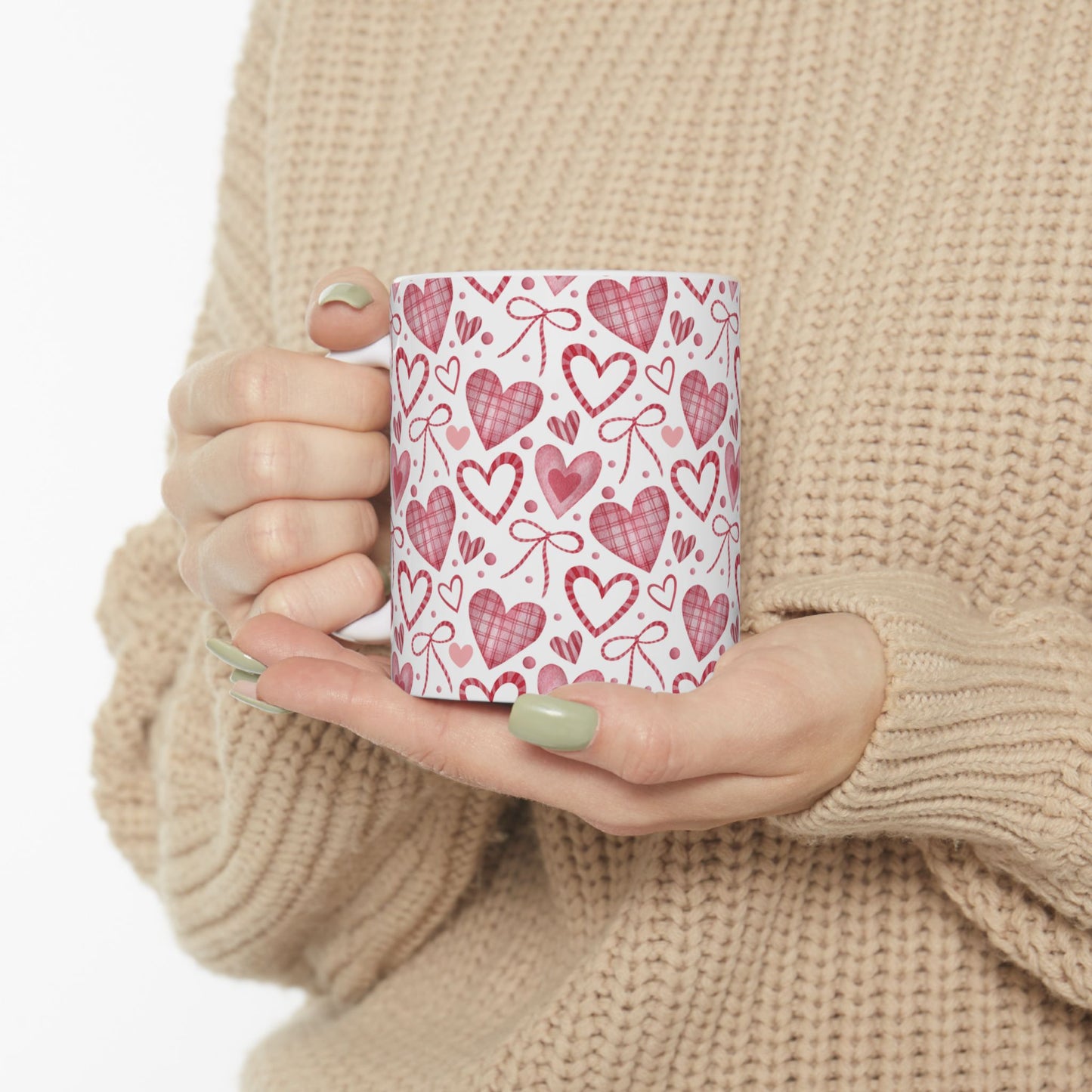 Coffee Mug (11oz) - Valentine’s Coquette Bows