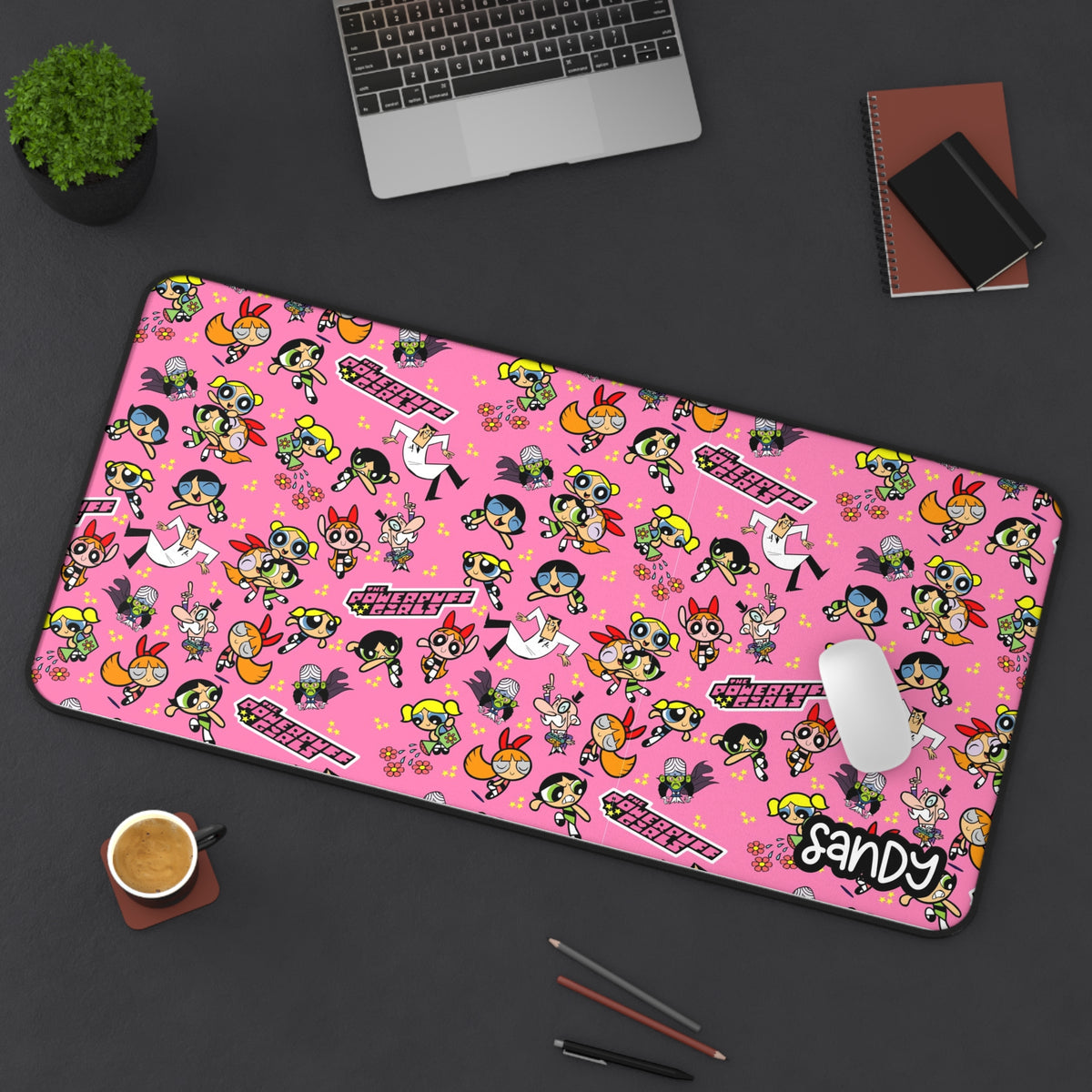 (Copy) Powerpuff Girls Pink Pattern Desk Mat — Cute Cartoon Gaming/Stu ...