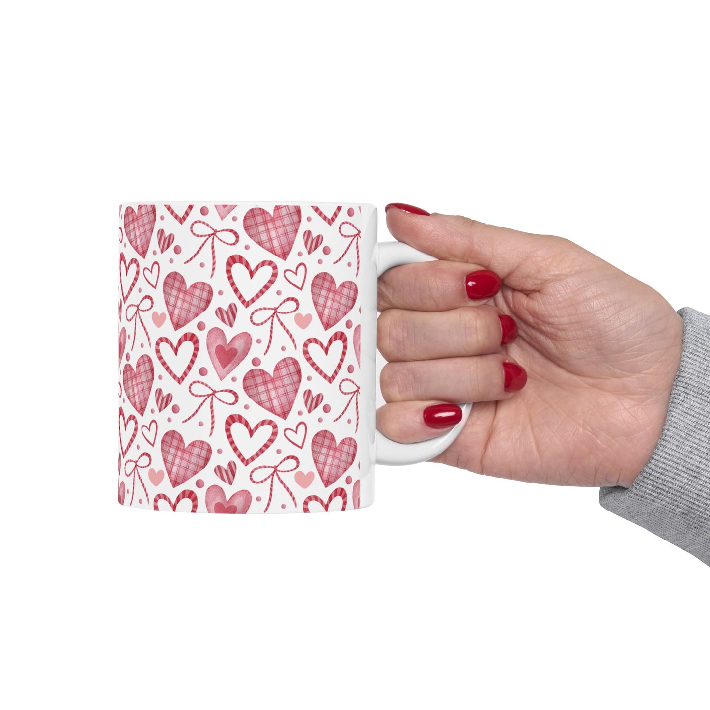 Coffee Mug (11oz) - Valentine’s Coquette Bows